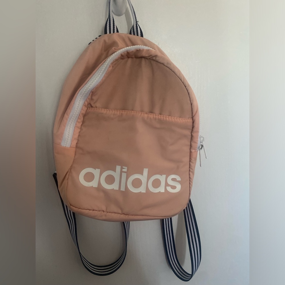 Mini adidas pink backpack used